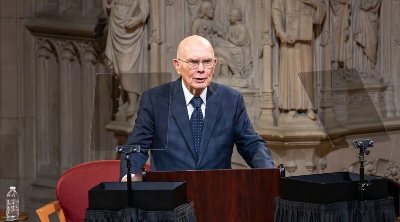 Presidente Oaks destaca a importância de ser pacificador em discurso na Catedral Nacional de Washington
